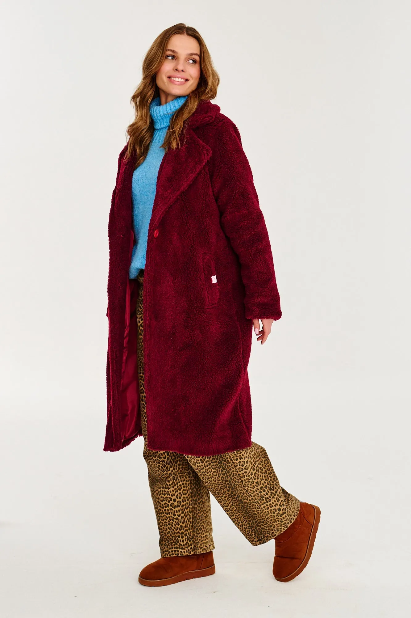 Ruby Wave Teddy Coat