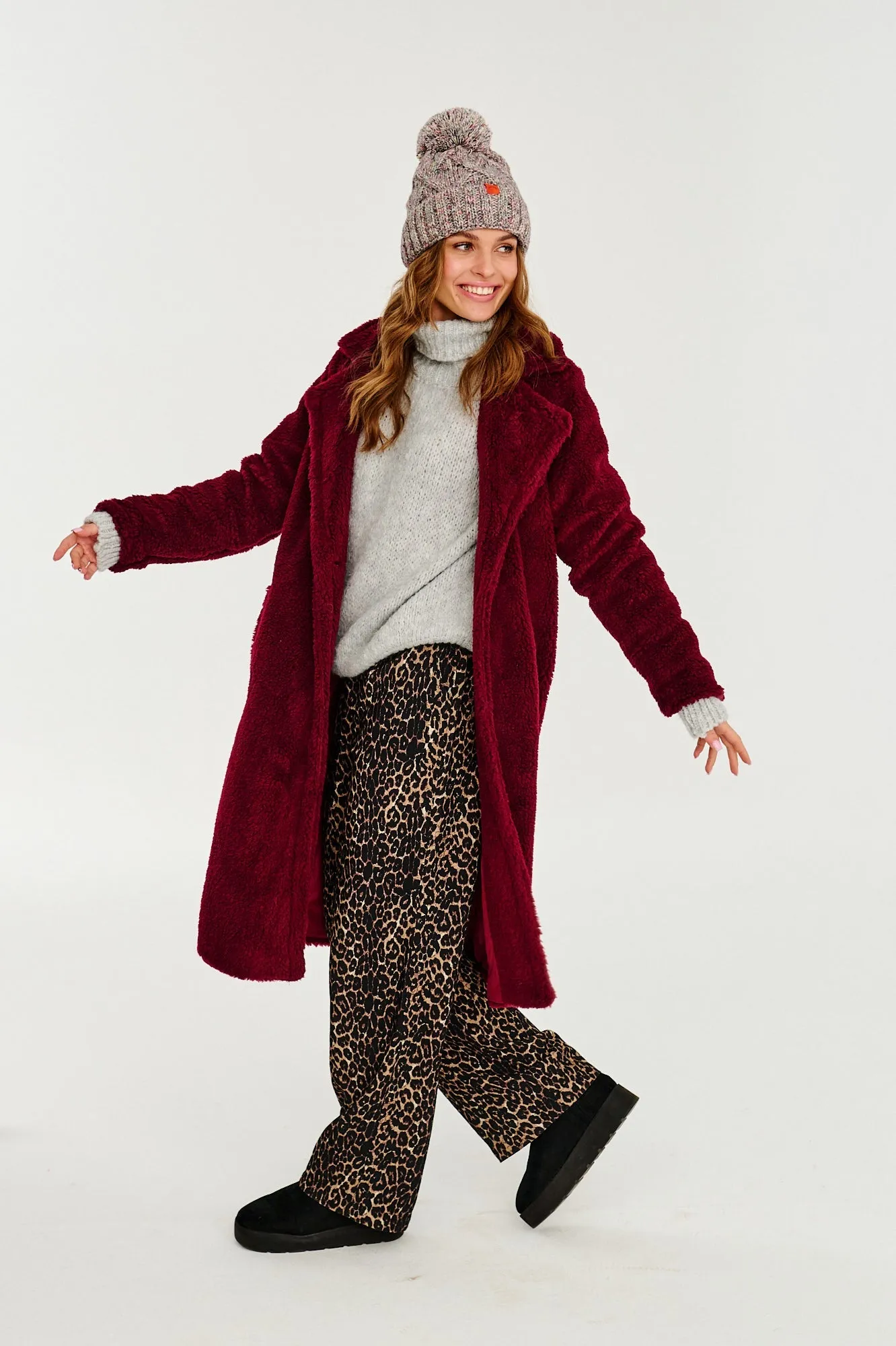 Ruby Wave Teddy Coat