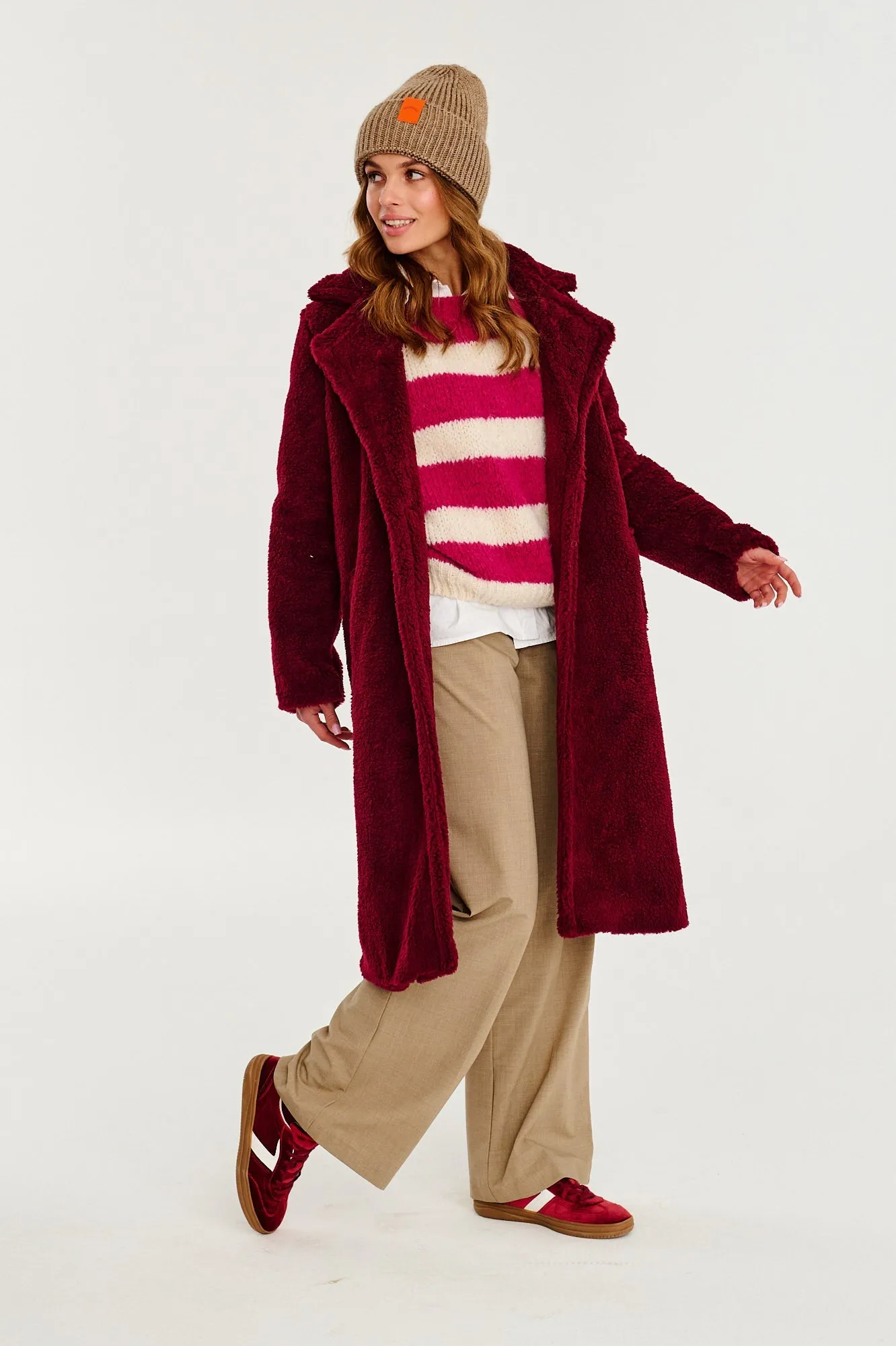 Ruby Wave Teddy Coat
