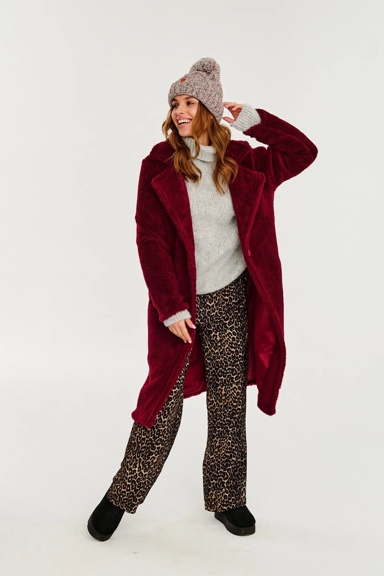 Ruby Wave Teddy Coat
