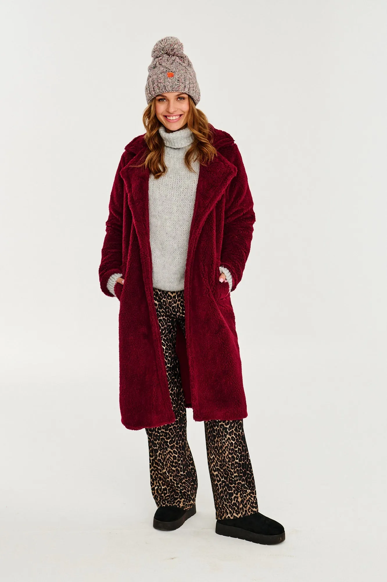 Ruby Wave Teddy Coat