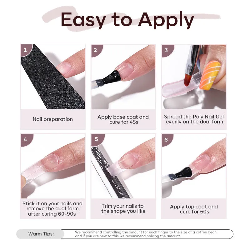 Splash Of Glitters - 6 Colors Poly Nail Gel Kit