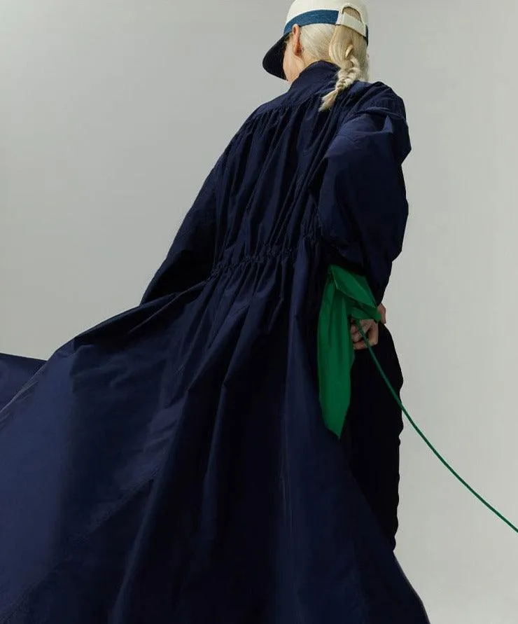 Streetwear style long oversized trench coat