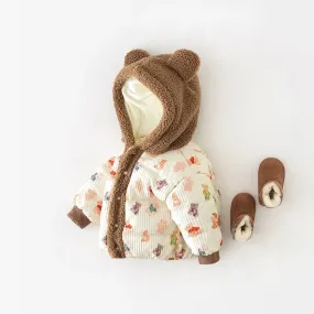 Teddy Bear Fleece Hooded Coat