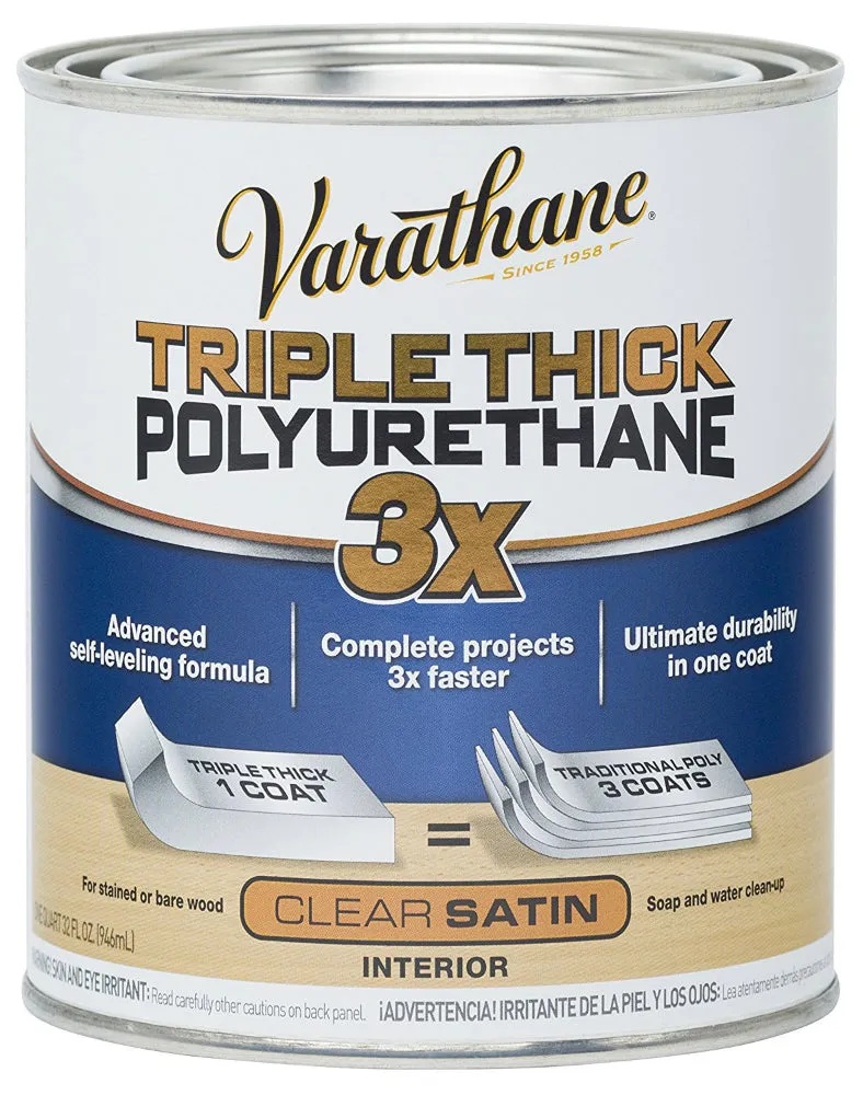Varathane® 284473 Triple Thick Polyurethane, Satin, 1 Qt