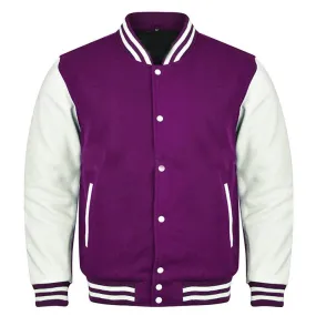 Varsity Jacket - Purple White