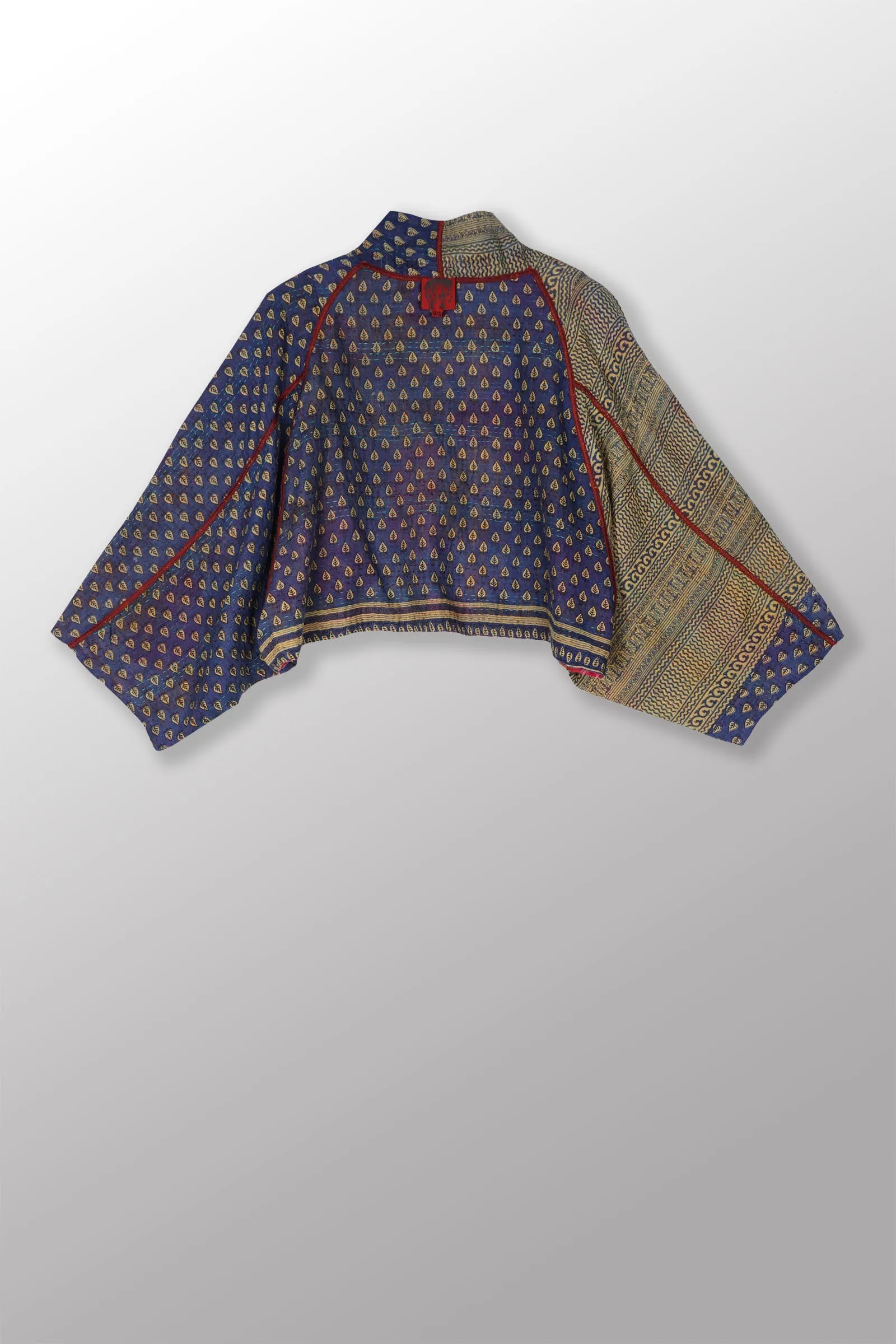 VINTAGE COTTON KANTHA PUFF SLV. SHRUG - cv2062-0011a -