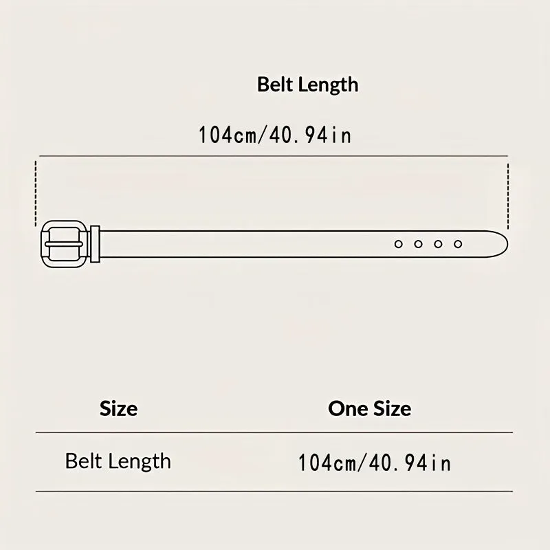 Vintage Geometric Buckle Thin Belt for Trendy Women