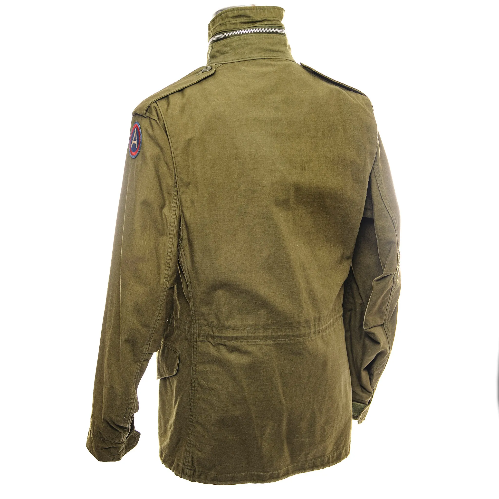 VINTAGE US ARMY M65 FIELD JACKET 1967 VIETNAM WAR 3RD ARMY PATCH SMALL REGULAR