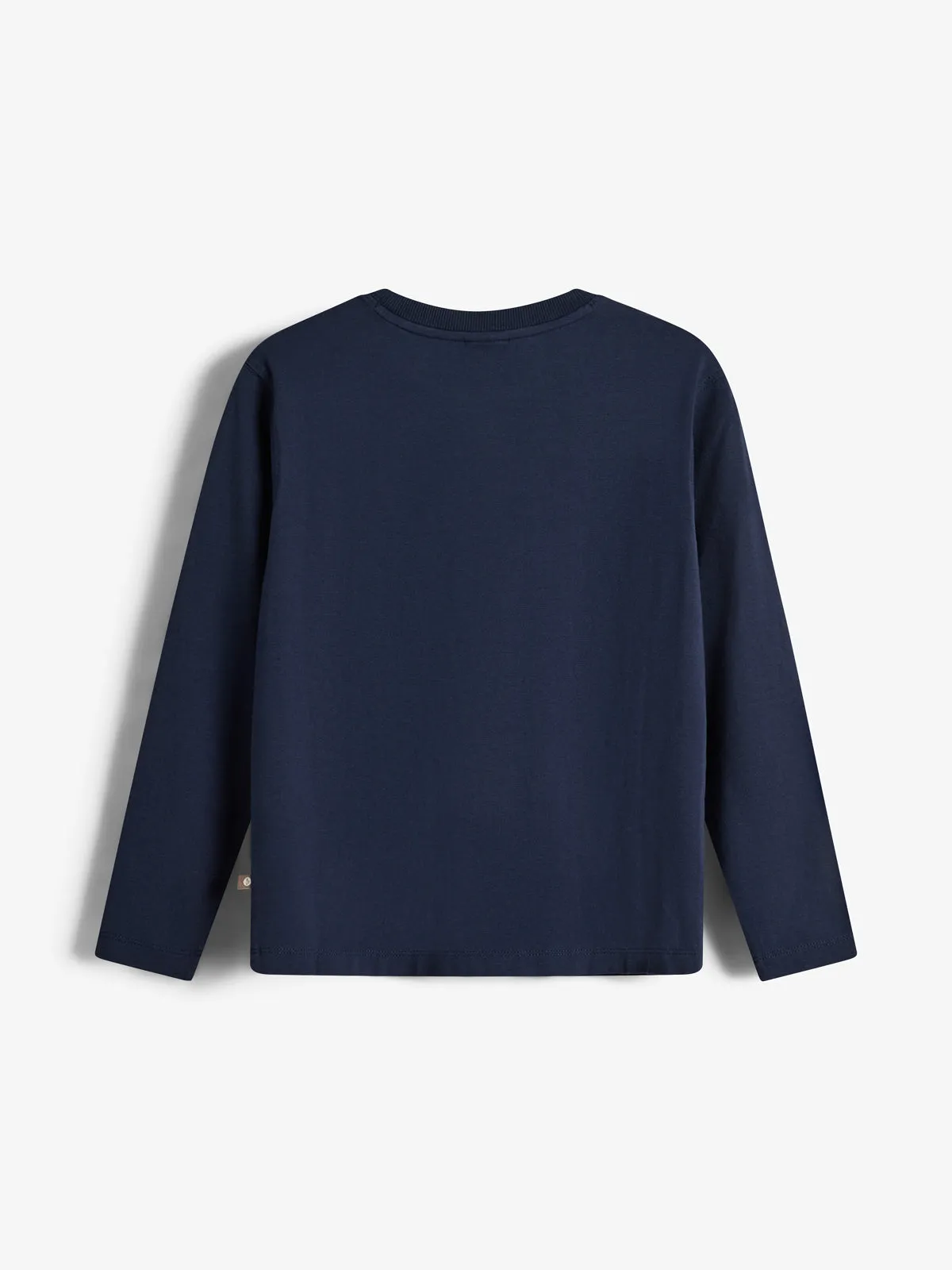 Warp Text Long Sleeve T-shirt - Tween - Navy