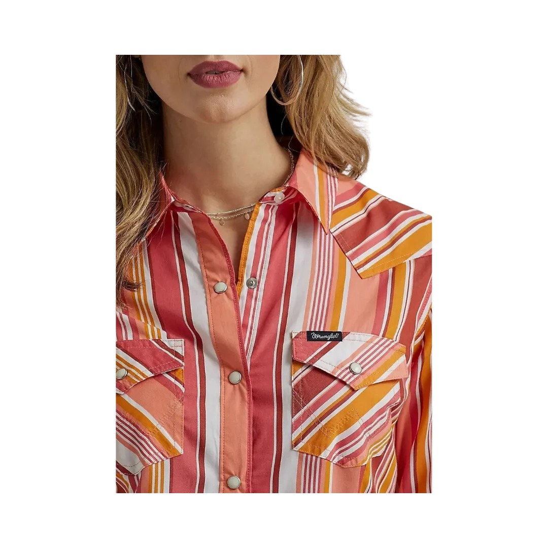 Wrangler Ladies Retro Dress Top Sunny Stripe  Shirt