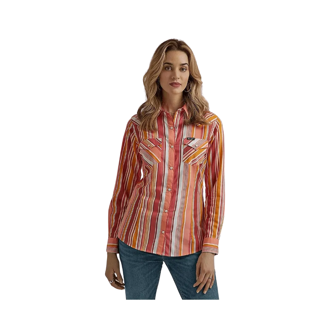 Wrangler Ladies Retro Dress Top Sunny Stripe  Shirt